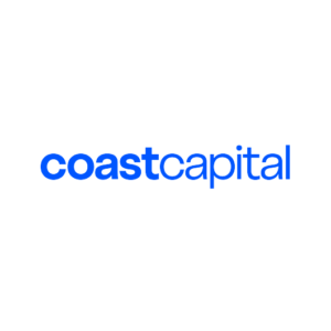 The logo for Coast Capital, featuring the words coast in bold blue lowercase letters and capital in a lighter blue, thin lowercase font, all on a white background.