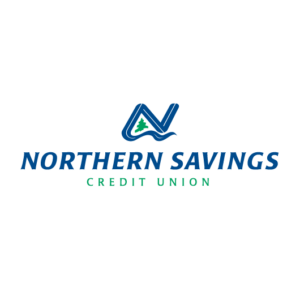 Logo for Northern Savings Credit Union featuring a stylized blue N with a green tree inside, placed above the words Northern Savings in blue and Credit Union in green on a white background.